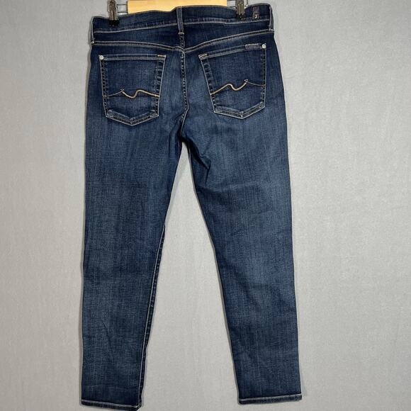 7 For All Mankind Josefina Skinny Boyfriend Button Fly Jeans Women's‎ Size 29 - Picture 2 of 10